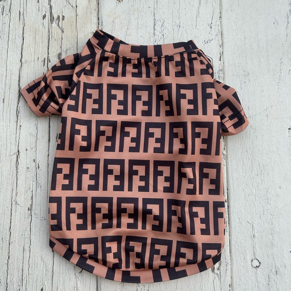 Stylish Dog' Brown Patterned Shirt